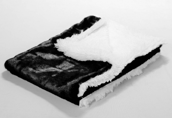 Black Mink/White Shag Blanket